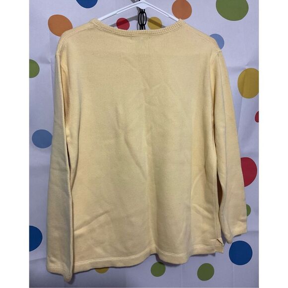 Eddie Bauer 100% Cotton Sweater Crewneck Size Small 🍋🌼 - Picture 12 of 12